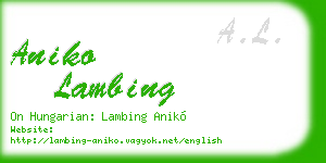aniko lambing business card